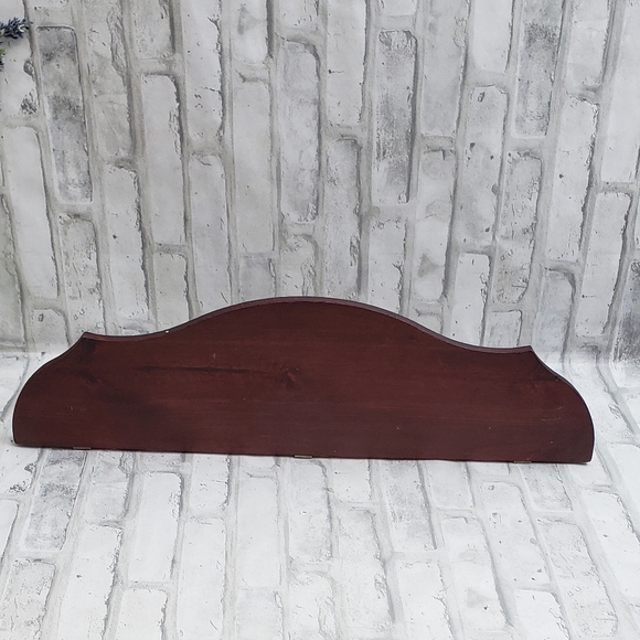 Vintage Scroll Metal and Wood Half Wall Shelf - Picture 2 of 11